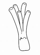 Cute Leek Cartoon Coloring Page  Free Printable Pages sketch template
