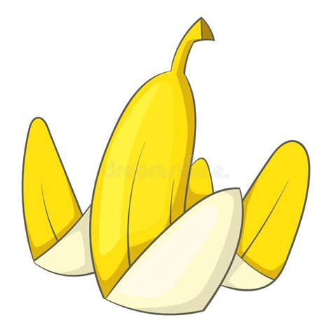 Banana Peel Icon, Cartoon Style Stock Vector - Illustration of ...