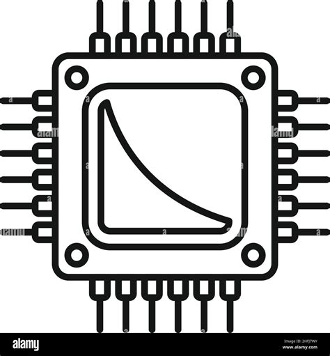 Central processor icon outline vector. Chip circuit. Digital board Stock Vector Image & Art - Alamy