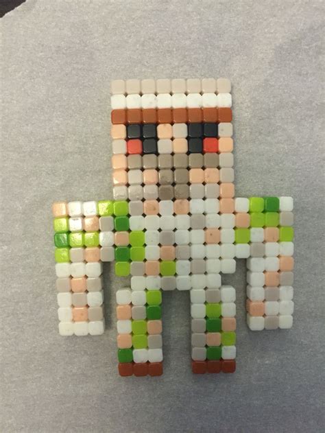 Iron golem minecraft qixels beads | Hama beads minecraft, Perler bead patterns, Iron beads