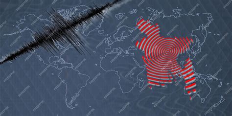 Premium Photo | Seismic activity earthquake Bangladesh map