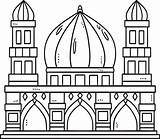Mosque Outline Related Keywords Sketch Coloring Page sketch template
