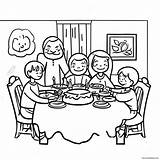Grateful Family Gathering Coloring Page 14571 11470 sketch template