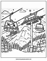 13 Skiing Coloring Pages  For Kids sketch template