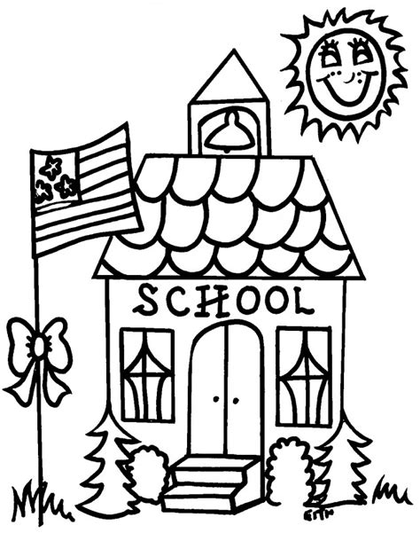 school coloring sheet - Clip Art Library