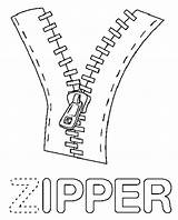 Coloring Zipper Letter Sheet Alphabet Pages Sketch Page sketch template