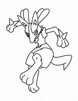 Pokemon Lucario Coloring Pages Printable sketch template