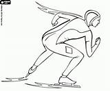 Olympic speed skating coloring Page Printable Game sketch template