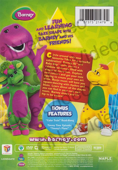 Barney : Shapes And Colors All Around on DVD Movie