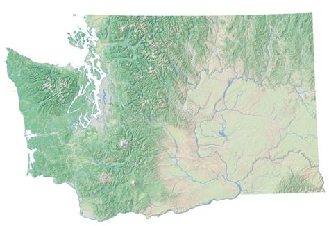 High Resolution Topographic Map of Washington Stock Illustration - Illustration of shape, cover ...