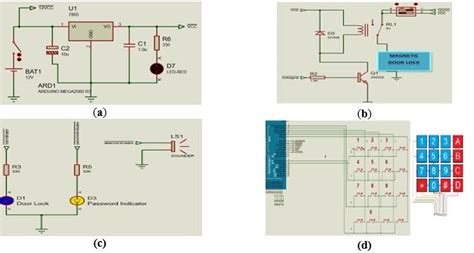 (a) Power supply circuit diagram and (b) Magnetic door lock circuit... | Download Scientific Diagram