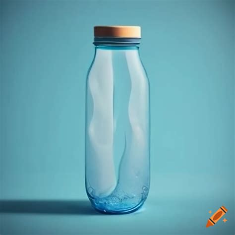 Image of a prototype reusable plastic water bottle on Craiyon