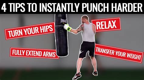 4 Tips to Punch HARDER | How to Punch Harder - YouTube