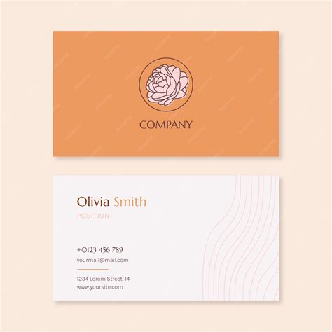 Premium Vector | Hand drawn minimalist business card template