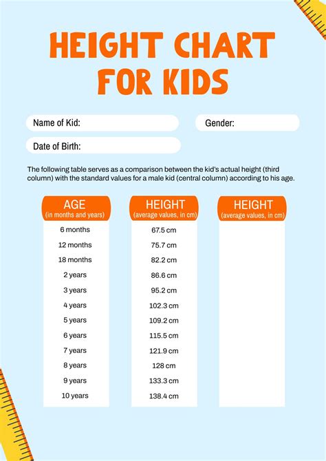 Height And Weight Chart For Kids Download Free Printables, 54% OFF