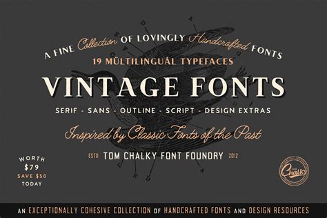 Vintage Fonts Pack – Tom Chalky