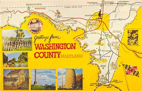 *Postcard Gems: Map: Wahington County, Maryland