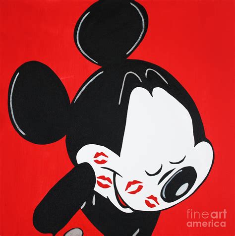 MICKEY MOUSE Red Painting by Kathleen Artist PRO