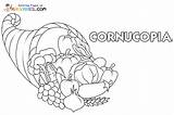 Cornucopia Coloring Pages For Free sketch template