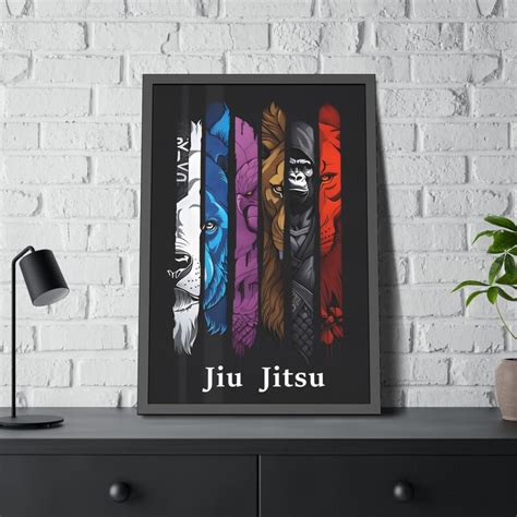 Bjj Poster Print, Jiu Jitsu Poster, Brazilian Jiu Jitsu Art, Bjj Belts ...