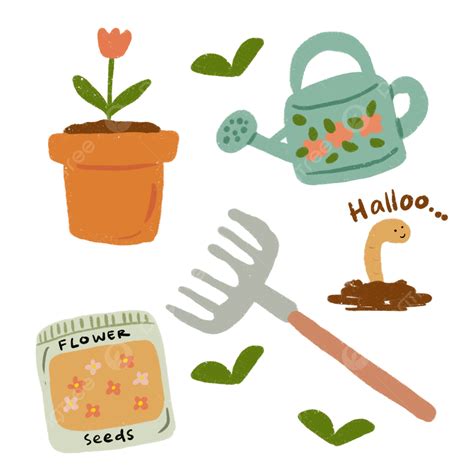 Garden Elements Potted Plant, Garden, Flower, Seeds PNG Transparent Clipart Image and PSD File ...