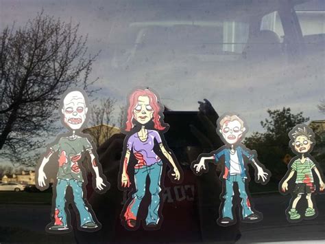 Zombie Family Stickers | Zombie Car Stickers - Familystickers.com