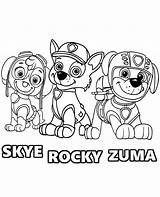 Paw Patrol Skye And Zuma Behind A Tower Coloring Pages  Page sketch template
