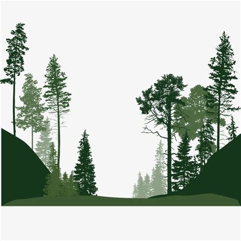 Forests PNG Picture, Forest, Landscape, Green PNG Image For Free Download | Forest silhouette ...