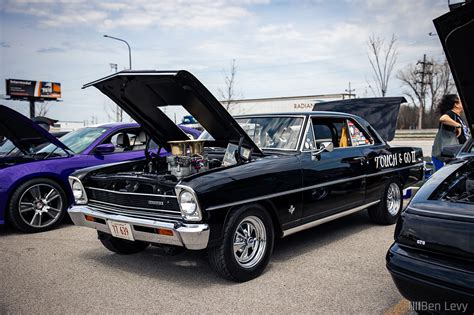 Black Chevy II at a Car Show in Bridgeview - BenLevy.com