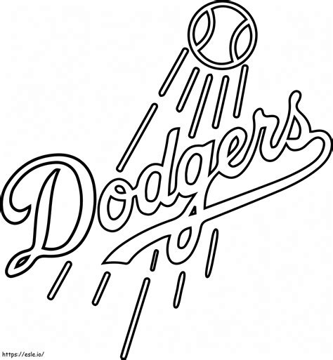 Los Angeles Dodgers Logo coloring page