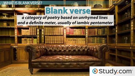 Blank Verse Definition, Features & Examples - Lesson | Study.com