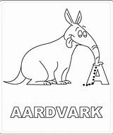aardvark coloring page  Animals Town color Sheet sketch template
