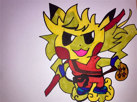 Pikachu as Goku by mateofugu on DeviantArt