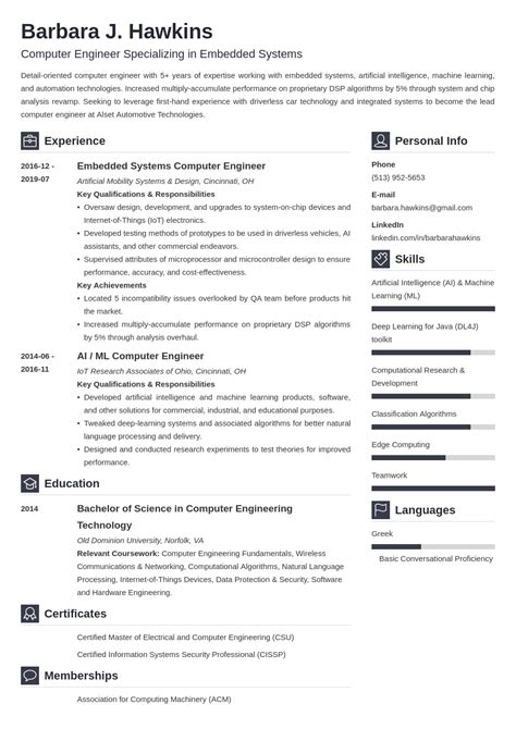 Computer Engineering Resume Examples (Template & Guide)