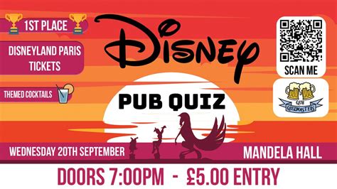 The Big Freshers Disney Quiz 2023 (SOLD OUT) at Mandela Hall, Belfast ...