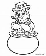Leprechaun Pot Of Gold Coloring Pages sketch template