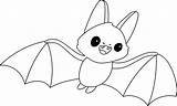 Simple Bat Coloring Page sketch template
