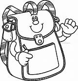 School Bag Coloring Pages sketch template