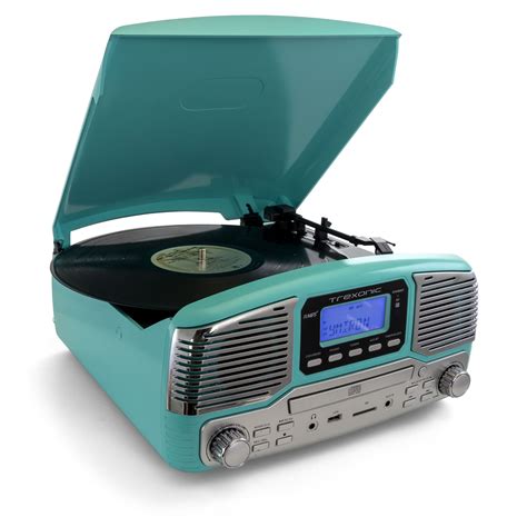 Trexonic Retro Record Player with Bluetooth, CD Players and 3-Speed ...