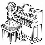 Printable Beginner Piano Coloring Sheet  Free sketch template
