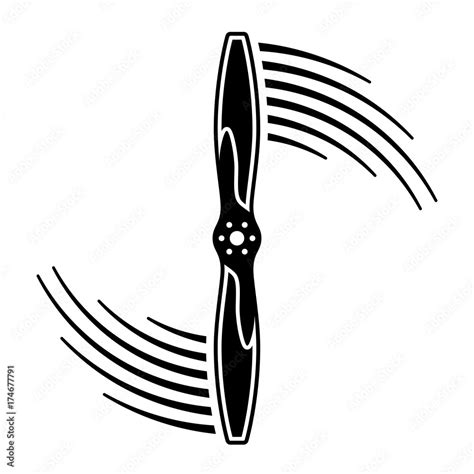 airplane propeller motion line symbol vector Stock Vector | Adobe Stock