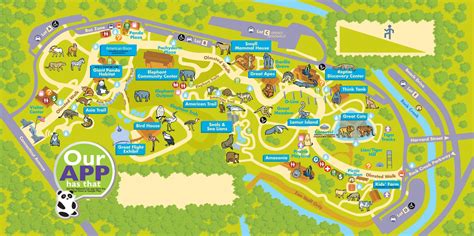 Dc zoológico mapa - mapa del zoológico de Washington (Distrito de Columbia, estados UNIDOS)