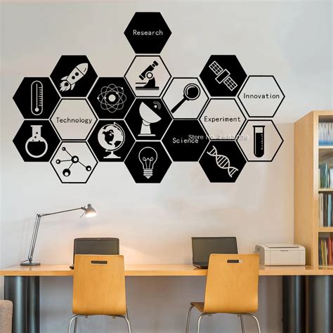 Science Technology Innovation Wall Decal Creative Vinyl Sticker Wall ...