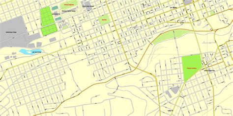 Allentown, Pennsylvania, PDF Map, US, exact vector street City Plan map ...