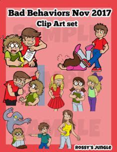 Good and bad behavior clip art set | Clip art, Book clip art, Black, white drawing