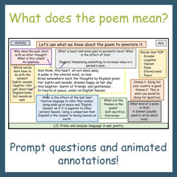 The Soldier | Poetry Analysis by The Nifty Ninja | TpT