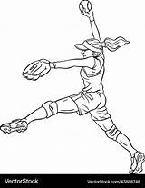 Softball Coloring Pages 2025 sketch template