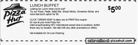 Pizza Hut Printable Coupons May 2018