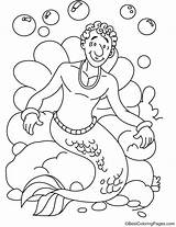 Friendly Merman Coloring Pages sketch template