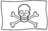 Pirate Flag Coloring Page sketch template